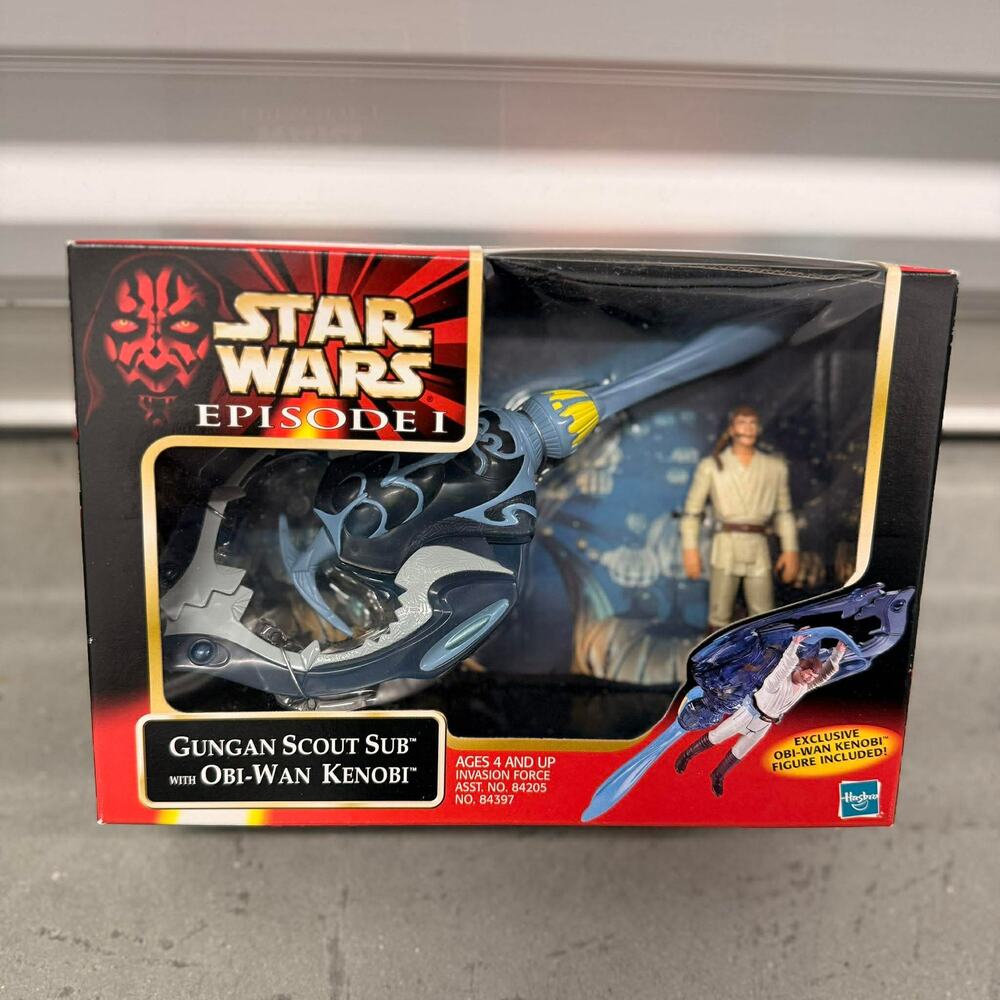 Vintage 1999 Star Wars Episode I Gungan Scout Sub with Obi-Wan Kenobi NIB Sealed